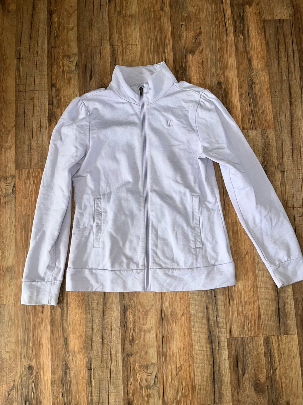 Banana Republic White Zip-Up Lightweight Jacket